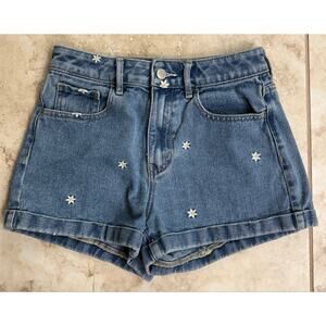 Pacsun shorts with daisys size 26 Mom Short cuffed y2k vintage boho fairy dainty